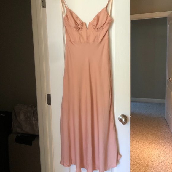 NWT Petal & Pup Lightly Lined Pink Midi Dress (US Size 6) - Picture 1 of 9